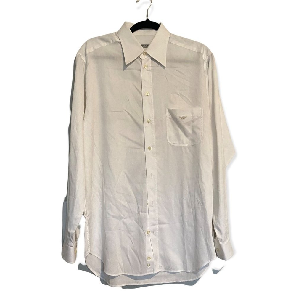 Emporio Armani 15 ½ 39 White Button Front Long Sleeve Men’s Dress Shirt